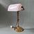 Vintage Bankers Lamp with White Glass Lampshade For Sale - Image 6 of 9