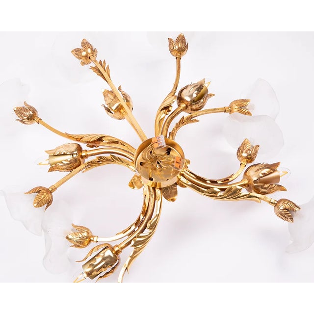 1960s Wall Sconce with Glass Flowers by Hans Kögl, 1960s For Sale - Image 5 of 9