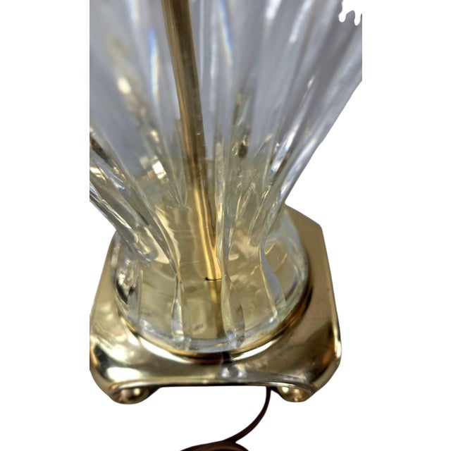 Attributed 1920s European Cut Crystal and Brass Urn Table Lamps – A Pair For Sale - Image 9 of 12