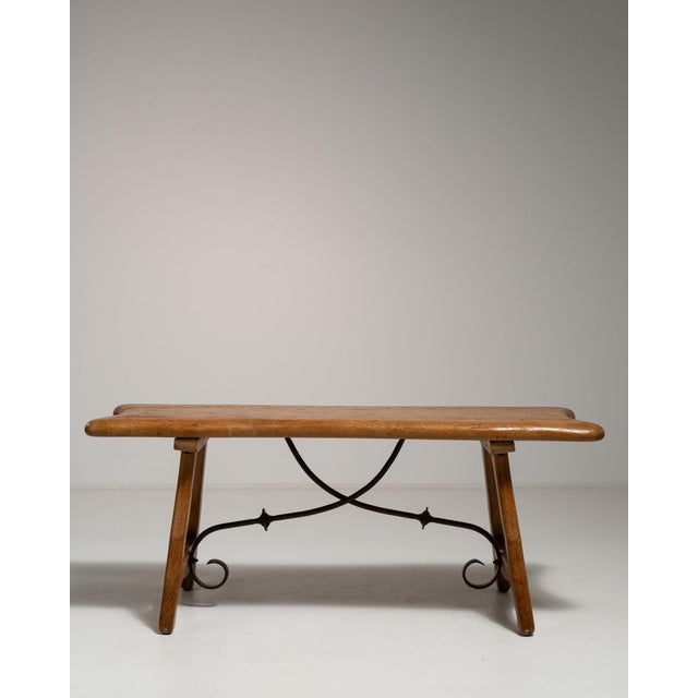 19th Century France Brutalist Amber Wood Coffee Table For Sale - Image 11 of 11