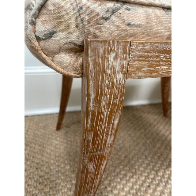 Mid 20th Century French Mid-Century Cerused Oak Stools - a Pair For Sale - Image 11 of 12