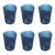 Summer Kampari 6-Piece Set Glass Tumblers, Indigo Blue For Sale