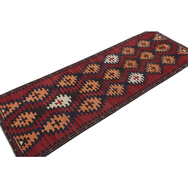 Rug & Kilim 1950s Vintage Karadagh Persian Kilim in Red With Geometric Patterns by Rug & Kilim For Sale - Image 4 of 7