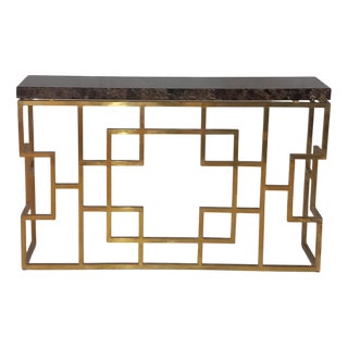 Marble Console Table, 1980s For Sale