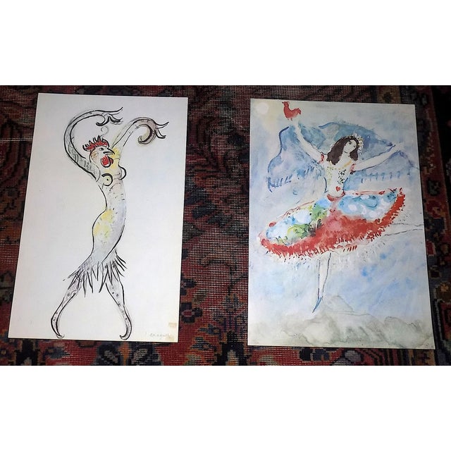 Vintage Mid 20th Century Abstract Marc Chagall Lithographs - Set of 9 For Sale In Cincinnati - Image 6 of 9