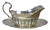 Antique Fisher Silversmiths Sterling Silver Gravy Boat & Underplate 342g 7.5" For Sale