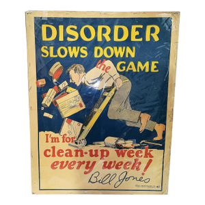 Original 1927 Large Bill Jones Motivational Poster