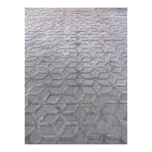 Handmade Wool Pile Rug. 10'6" X 13'8" For Sale