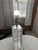 Vintage Lucite Lamp Springer Hollywood Regency Heavy Clear Euc Square Stacked For Sale - Image 9 of 9