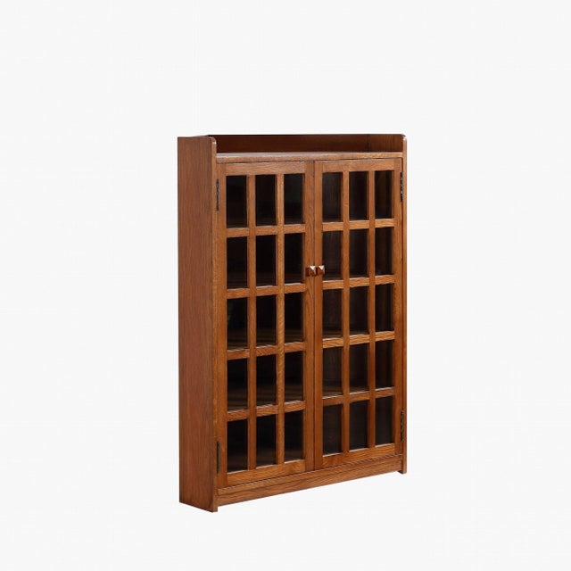 Mission Oak Corner Bookcase / Cabinet - Michael's Cherry For Sale In Chicago - Image 6 of 11