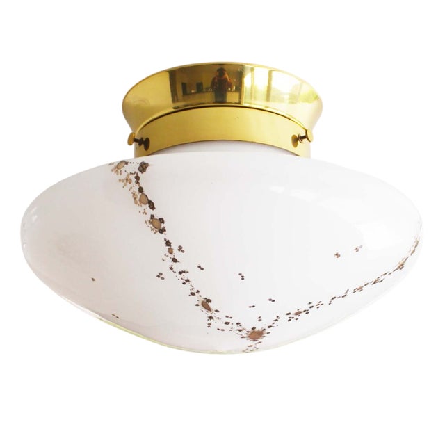 Vintage Murano Glass Flush Mount from Kaiser Idell / Kaiser Leuchten, 1970s For Sale