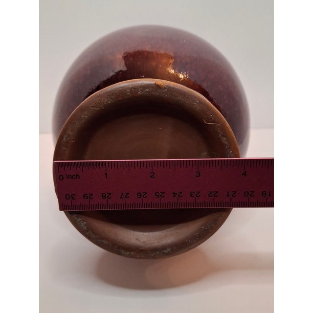 Antique 19th C Chinese Sang De Boeuf Oxblood Flambe Hu Vase - Dragon Handles For Sale - Image 4 of 13
