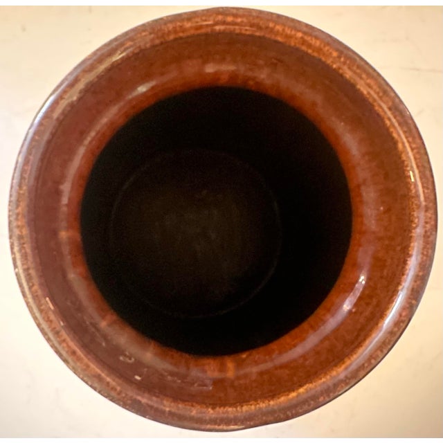 Brown Large Scheurich Ceramic Vessel, West Germany For Sale - Image 8 of 9