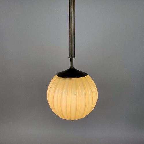 Art Deco Opaline Glass Pendant by Christian Bergh, Sweden 1930s For Sale - Image 11 of 15