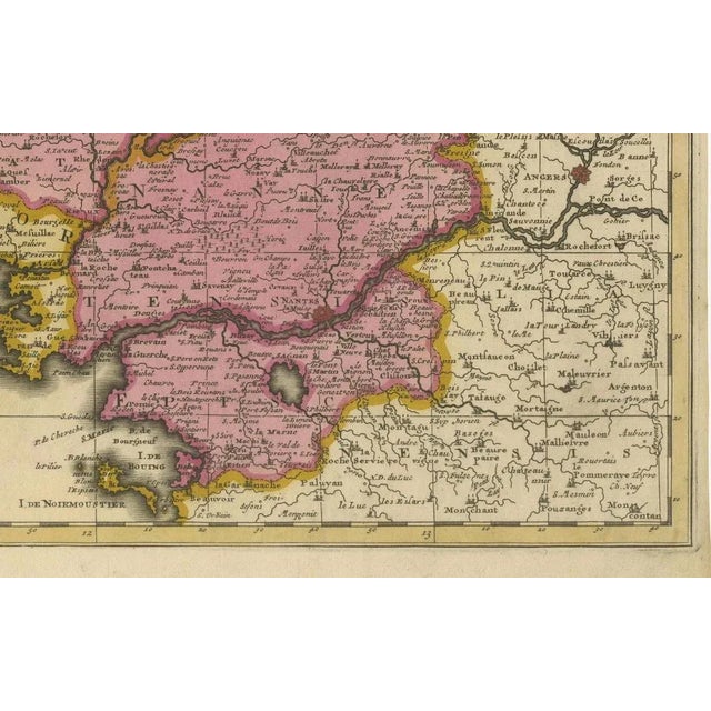 Map of Brittany and Western France by Gerard Valk, 1690 For Sale - Image 3 of 10