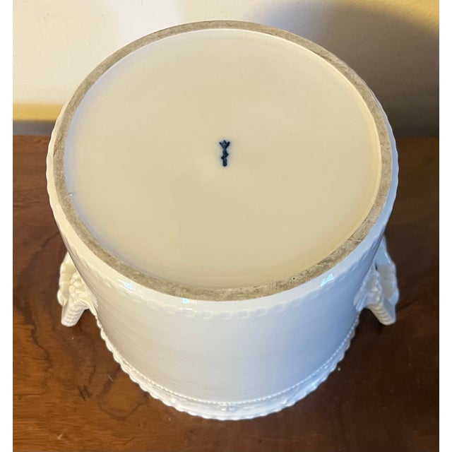 Antique 19th Century KPM Berlin Blanc De Chine Porcelain Ice Pail or Cachepot in the Kurland Pattern For Sale - Image 12 of 12