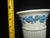 Wedgwood Vintage MCM Wedgewood White W Blue Grape Leaves Trumpet Vase 8.5” For Sale - Image 4 of 4