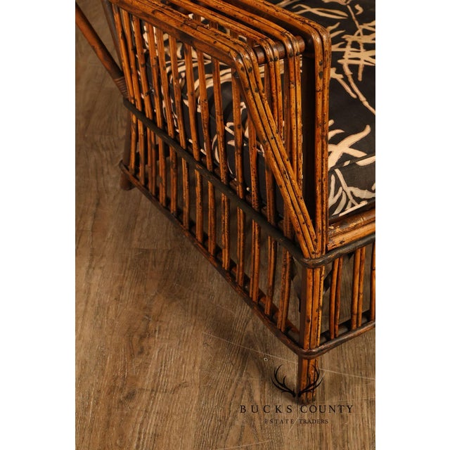 Early 20th Century Antique Split Reed Rattan Sofa For Sale - Image 5 of 18