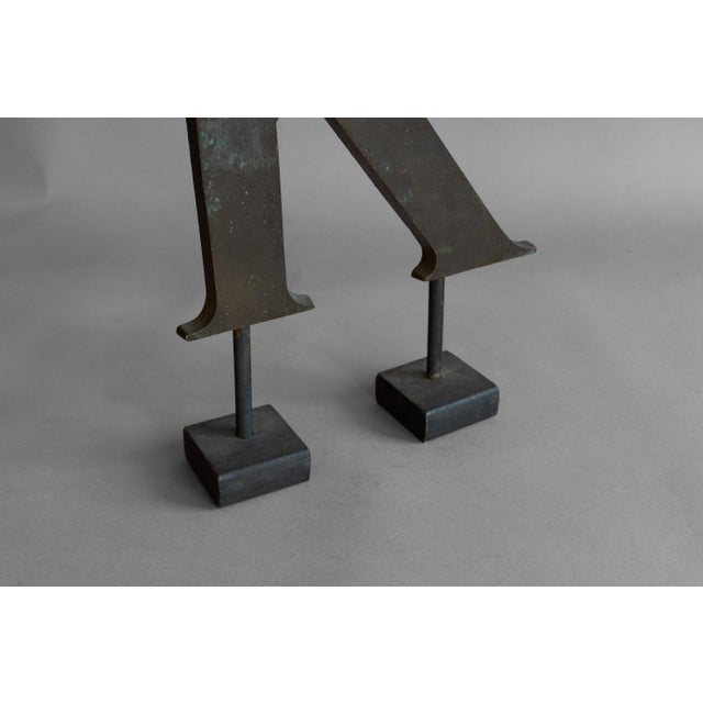 Black Antique N & K Shop Letters in Brass, 1890s, Set of 2 For Sale - Image 8 of 10