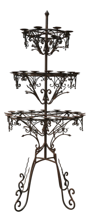 Tall Medieval Iron Candelabra