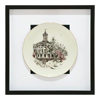 Framed Lenox “The Old Philadelphia Exchange, 1834” Plate – Delaware Fund Series For Sale