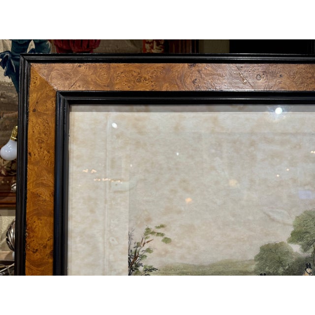 19th Century English Framed Hand Colored Engraving Print "The Bury Hunt" Scene For Sale In Dallas - Image 6 of 9
