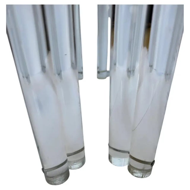 Glass Charles Hollis Jones Style Lucite Coffee Cocktail Tables or End Tables, Pair For Sale - Image 7 of 7