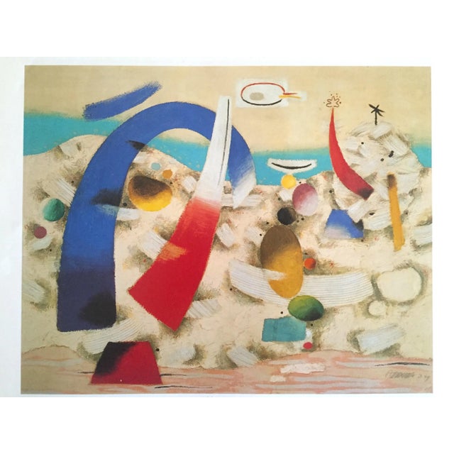 Paper Willi Baumeister Vintage 1998 Abstract Modernist Lithograph Calendar Print " Metaphysical Landscape, Beach " 1949 For Sale - Image 7 of 7