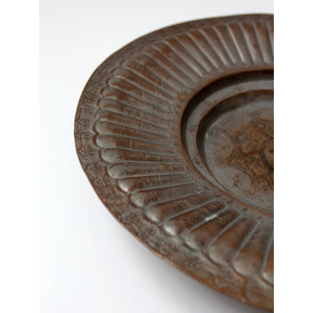 Mid-Century Modern Mid-Century Tinned Copper Elephant Wall Plate For Sale - Image 3 of 9