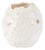White Floral Embossed Ceramic Vase (Set of 2) For Sale