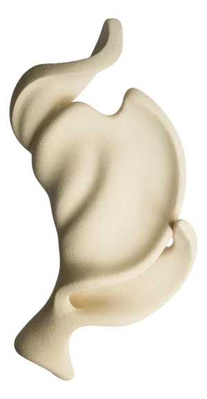 Ceramic Flowing Silence Sculpture in Stoneware Clay by Aleksandra Krasnopolska