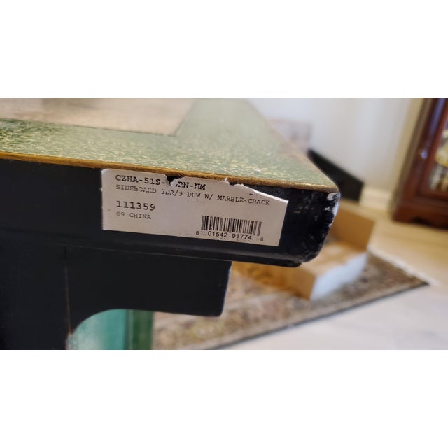 Neiman Marcus Solid Elm 9-Drawer "Zhang" Sideboard With Marble Top by David & Daniel Design For Sale In Dallas - Image 6 of 9