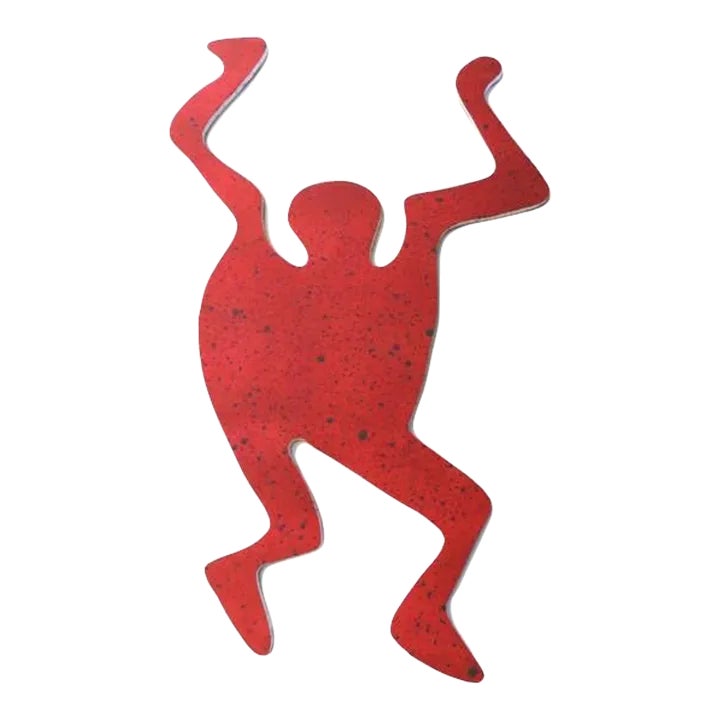 1990s Two Side Pop Art Red Splatter Foam Board Figure Wall Sculpture ...