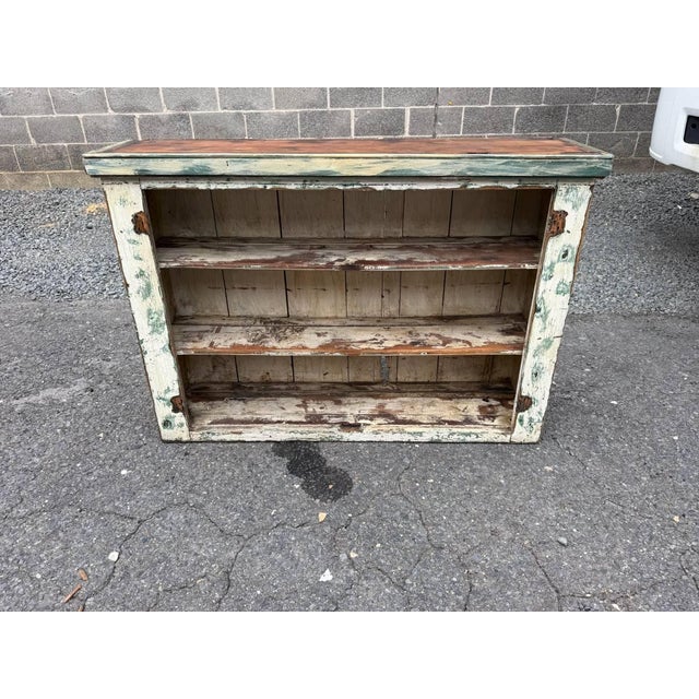 Antique Victorian Style Painted Open Shelving Unit Bookcase For Sale In Washington DC - Image 6 of 14