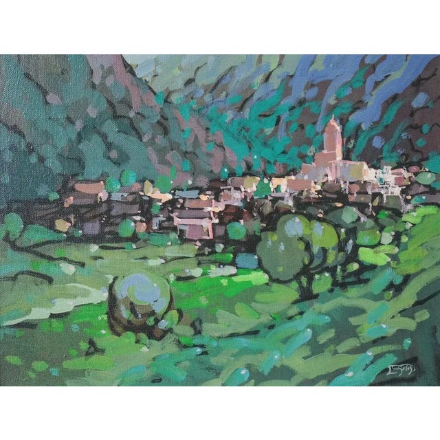 Llessui, Spain, 20th Century, Oil on Canvas Paintings, Framed, Set of 2 For Sale - Image 6 of 13