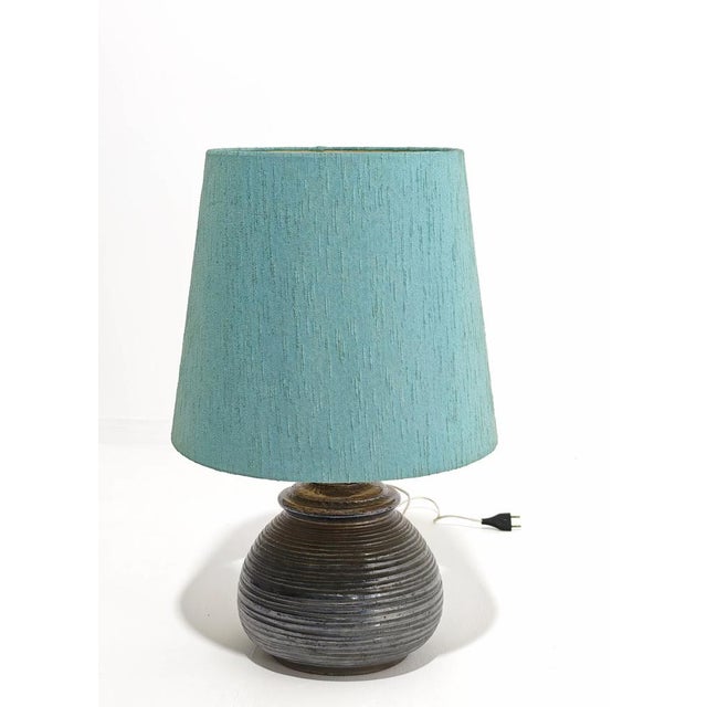 Metal Glazed Ceramic Table Lamp by Ruggero Giangiacomi for La Bottega Ii Punto, 1970s For Sale - Image 7 of 12