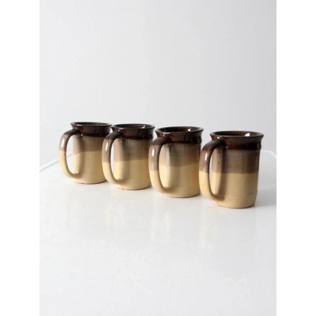 Contemporary Vintage Studio Pottery Mugs Set of 5 For Sale - Image 3 of 9