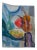 Abstract Mid-Century Modern Painting Still Life Watercolor Violin With Fruit For Sale