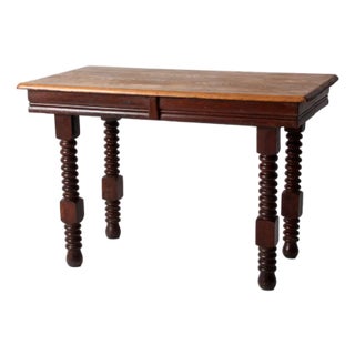 Antique Jacobean Revival Barley Twist Table For Sale