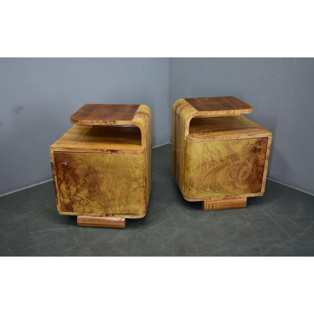 Art Deco Bedside Tables, Czechoslovakia, 1937, Set of 2 For Sale - Image 4 of 18