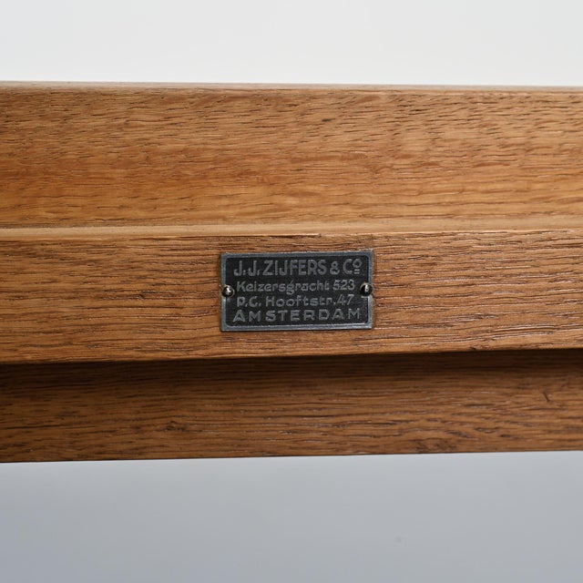 Amsterdamse School Oak Armchairs by J.J. Zijfers, 1928, Set of 2 For Sale - Image 14 of 15