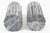 Marble Variegated Vases, Gray and Off White Pair Of For Sale - Image 11 of 11