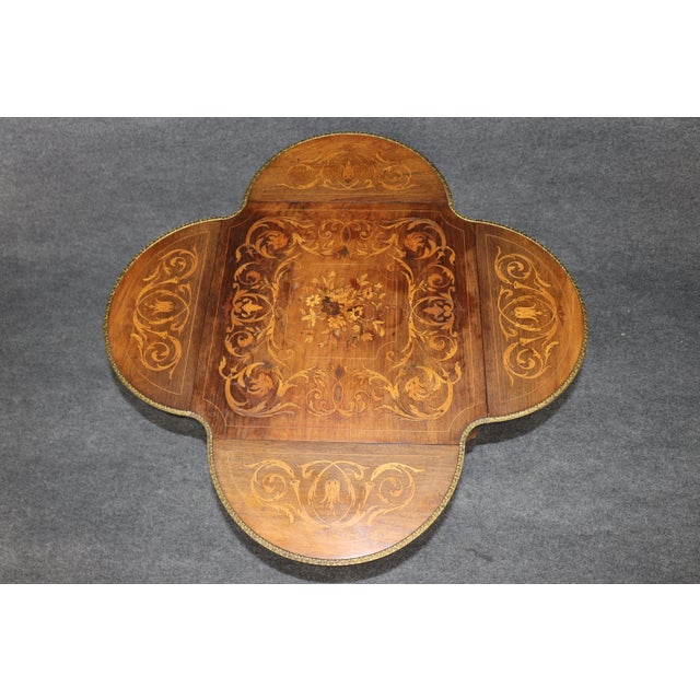 Traditional 19th C Edwardian Flip Top Napkin Ebonized CardTable For Sale - Image 3 of 12
