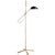 AERIN for Visual Comfort Signature Graphic Floor Lamp in Hand-Rubbed Antique Brass with Black For Sale
