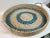 2010s Round Ratan Natural and Blue Tray With Handles For Sale - Image 5 of 10