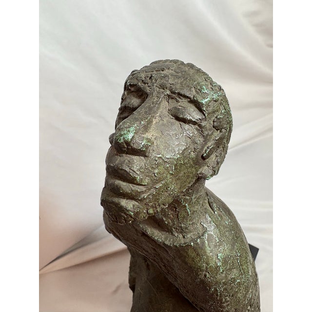 Mid-Century Modern Vintage Ellen Lord by Austin Productions, Signed Cast Metal Sculpture 1960's For Sale - Image 3 of 9