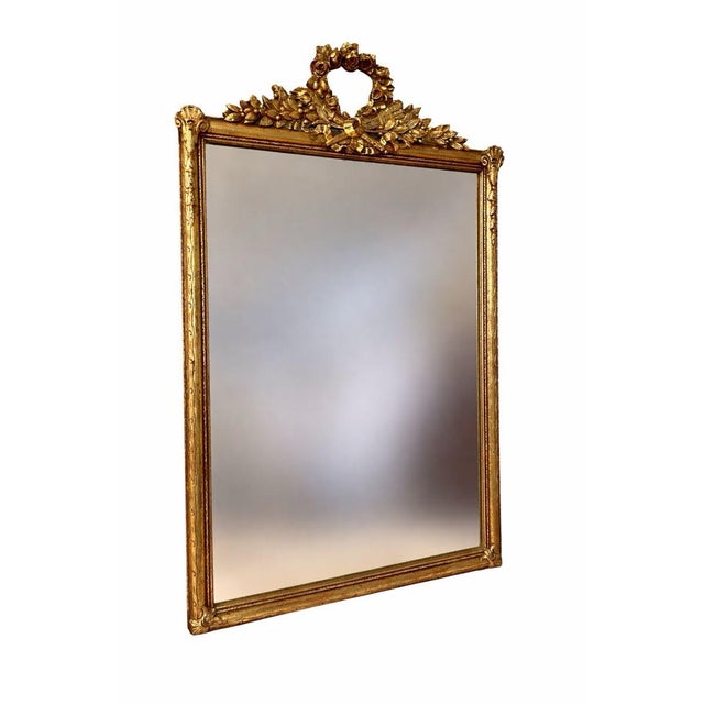 1920s French Carved Gilded Wood Mirror For Sale - Image 12 of 12
