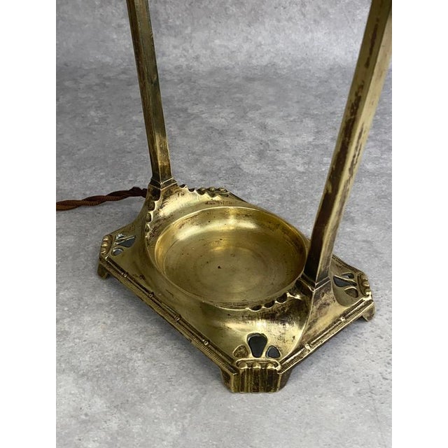 Large Jugendstil Desk Lamp with Crystals, 1890s For Sale - Image 5 of 17