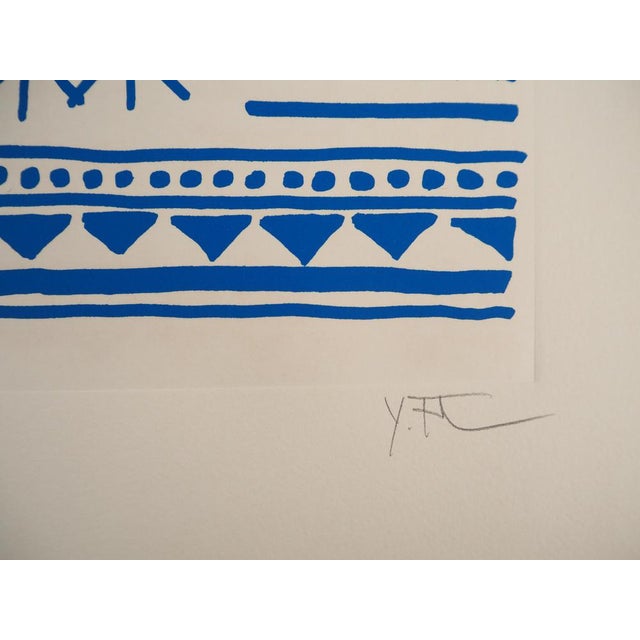Yona Friedman, Pictograms of Genesis (Blue), Original Screenprint For Sale - Image 7 of 8