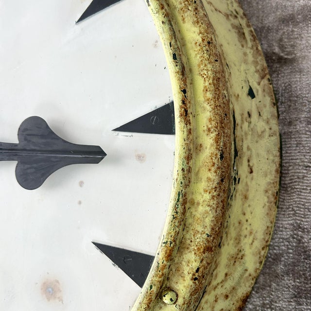 Large Industrial Factory Clock, 1930s For Sale - Image 4 of 9